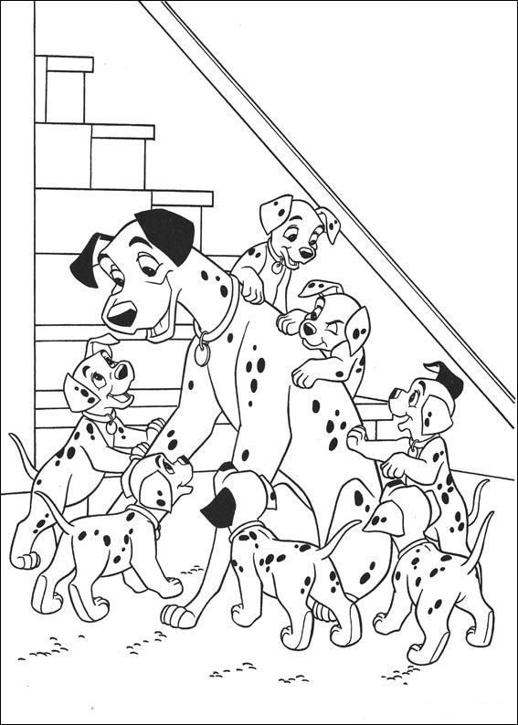Plansa de colorat cu 102 Dalmatieni 24 40
